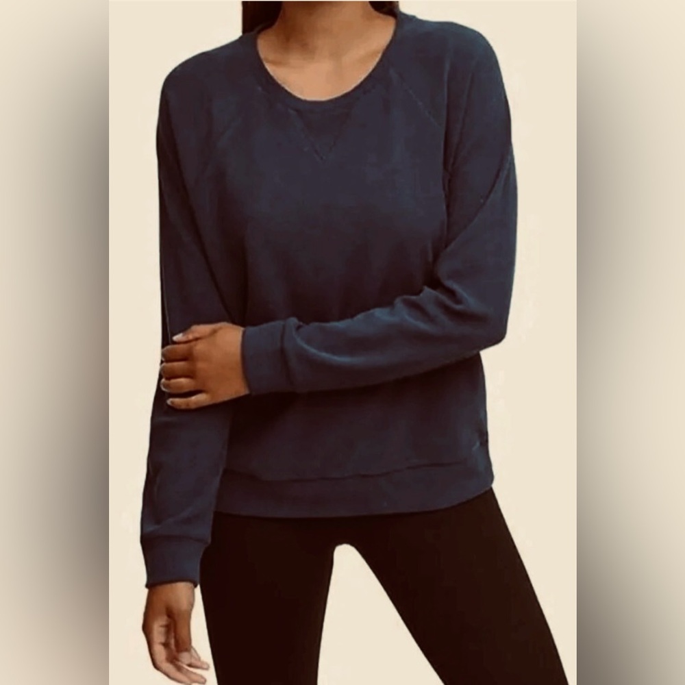 Marc New York Crew Neck Sweatshirt, Sz. S, Blue, Soft Ribbed Cotton